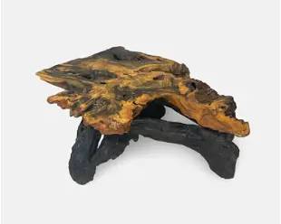 Organic Live Edge Burnt Root Root Coffee Table
