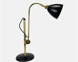 Robert Dudley BL1 Adjustable Architectural Desk Lamp by Bestlite in Brass and Black Enamel
