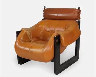 Percival Lafer 1974 Brazilian Modern Model MP-97 Lounge Chair
