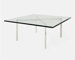 Mies Van Der Rohe for Knoll Barcelona Glass Chrome Coffee Table
