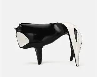 Cmielow Poland Modernist Gnu Wildebeest Porcelain Figurine
