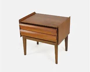 Lane First Edition Walnut Nightstand MCM End Table
