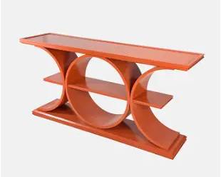 Thom Filicia "Strathmore" Orange Lacquer Console Table
