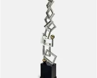 72" ArtMax Modernist Floor Sculpture Rectangles Spheres
