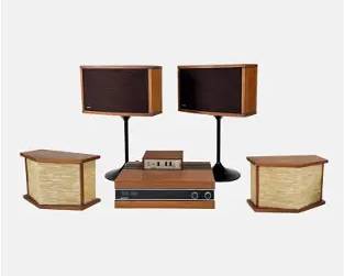 Vintage Mid Century Bose 901 System Four Speaker Set w/EQ Spatial Control Terminal
