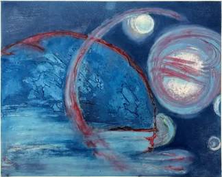 Scandinavian 1982 Artist Signed Color Series Print
