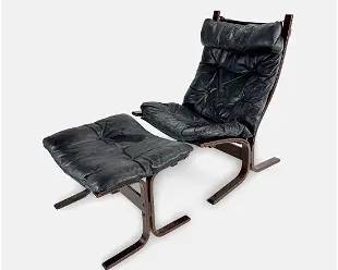 Ingmar Relling for Westnofa Norwegian Modern "Siesta" Lounge Chair and Ottoman
