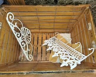 Metal coat hanger. Metal planter hanger