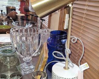 Modern brass desk lamp