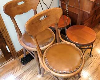 Antique chairs. Ice Cream parlor chairs