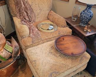 Large comfy Kincaid chair with ottoman