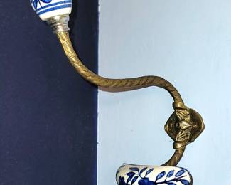 Blue and white Coat/robe hanger