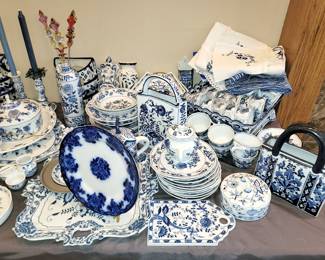 Blue Danube, Flow Blue dishes and other pieces