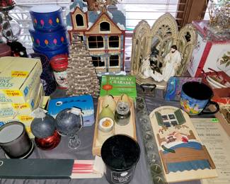 Candles and Christmas decor