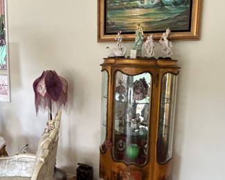One of several unique curio cabinets.