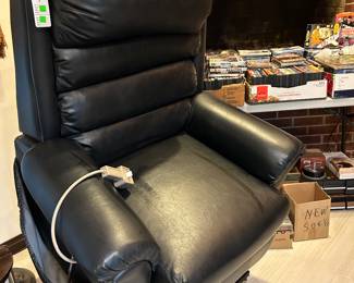 Beautiful leather Pride lift chair.