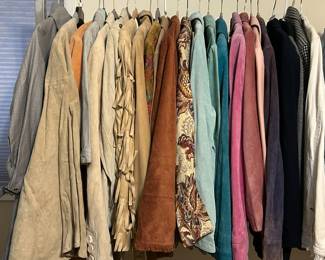 Closets full of ladies clothing, shoes, purses and accessories.