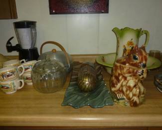 McCoy squirrel cookie jar, etc