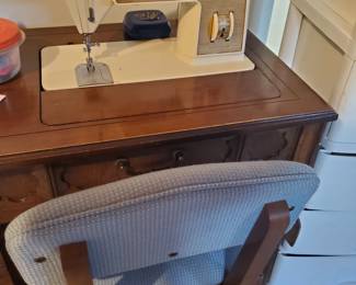 Sewing Machine in Cabinet