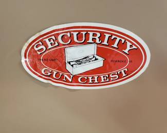 GUN Storage Chest. Weight is 200 Pounds and in the basement. BRING HELP to LOAD if you are considering this item!