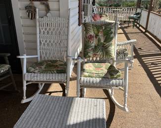 Wicker Rockers and Wicker Table