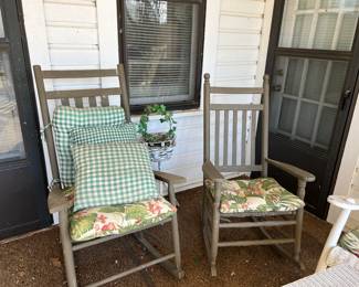 Wooden Rockers with cushions