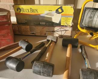 Wood, rubber  hammers