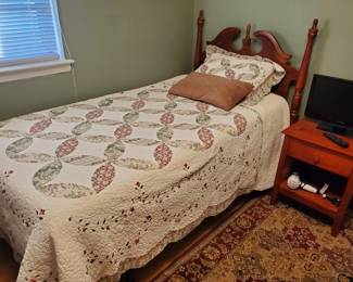 Twin bed and night stand