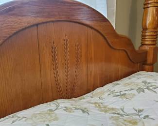 Oak 4 poster bed set