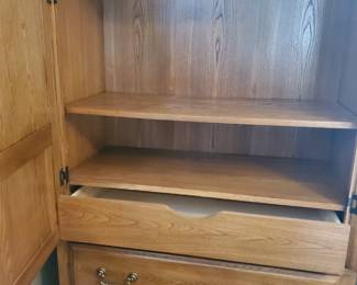 Interior of chest of drawers 