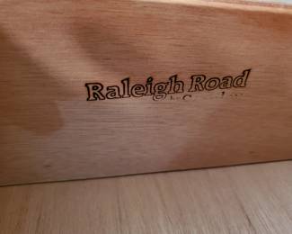 Label on oak bedroom set 