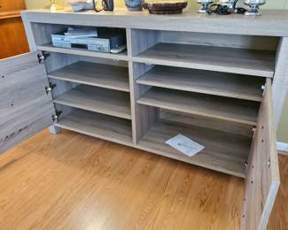 Interior of TV cabinet 