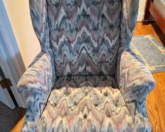 Queen Anne Style Wing Back Accent Chair