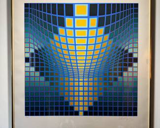 Victor Vasarely "Untitled III" Op Art Serigraph, Signed and Numbered