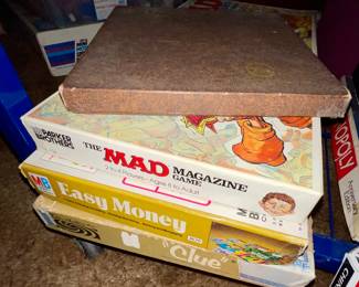 Vintage Board Games- Mad Magazine Easy Money Travel Scrabble Clue