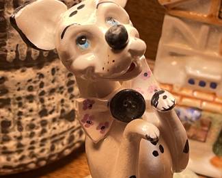Detail pic, Vintage Zampiva Dalmatian Porcelain Figurine Made in Italy Signed by Artist
