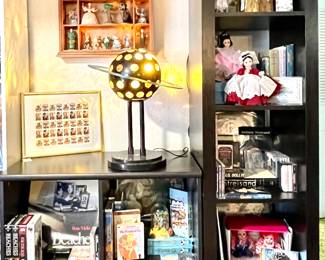 3 of 3 loaded Media Room cabinets with movies music books of numerous artists. VHS DVDs CDs Cassettes