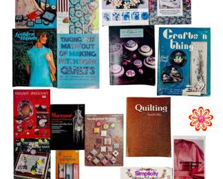 Vintage Craft Books: Sewing, Crochet, Jewelry, Macramé, Needlepoint, etc.
LOCATION: LINEN & SEWING ROOM