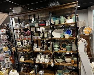 Wide selection of table top, entertaining and pottery. Some store fixtures available for purchase with a pre-arranged date for pickup.