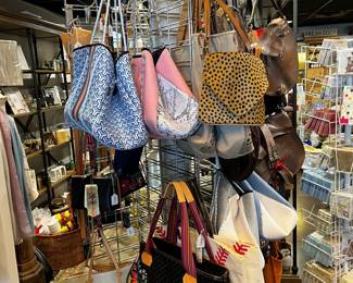 Very large selection of new purses and bags including Consuela bags!