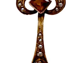 Vintage Gold & Topaz Pendant, Unmarked
Lot #: 6