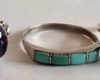 3 Unmarked Rings With Natural Stones, Sizes 6.25 To 7
Lot #: 96