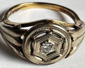 Vintage 14 Karat Gold & Diamond Ring, Size 4.75
Lot #: 8