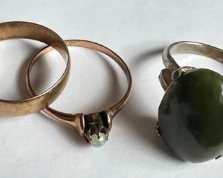 
3 Vintage Rings: Large Stone, Small Opal & Plain Band, About Size 6.5
Lot #: 133