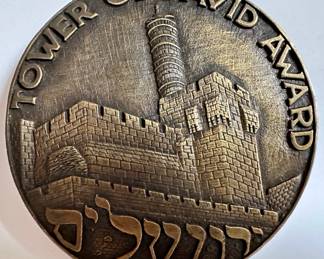 1969 Israel Bonds Monumental Bronze Medallion Tower Of David Award Jerusalem, Ready To Mount
Lot #: 76