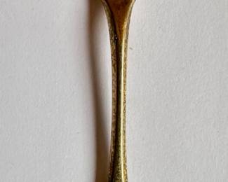 Vintage Frigast Denmark Gold Wash Sterling Guilloshe Enamel Sugar Spoon
Lot #: 31
