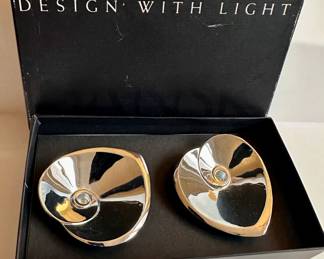 Vintage Dansk Design With Lights Silverplate Hearts Tiny Candle Taper Holders Made In Japan
Lot #: 75