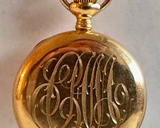 Vintage New York Standard Watch Company Men's Pocket Watch With Railroad Etching
Lot #: 73