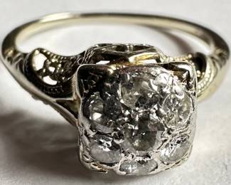 Vintage Gold & Diamond Ring, Size 4.5, Unmarked
Lot #: 15