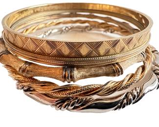 5 Vintage Bangle Bracelets, 1 By Monet
Lot #: 105